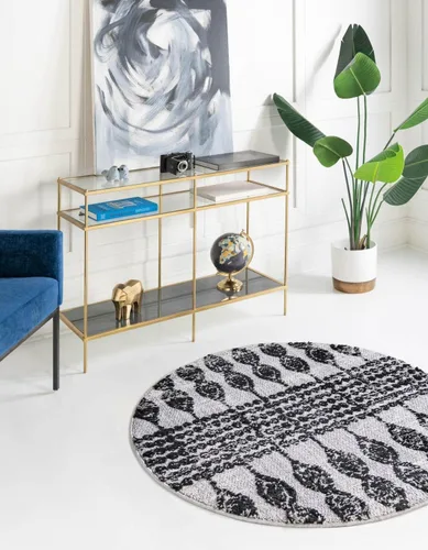 Vista 11 de Rugs.com Cherokee Collection - Alfombra alta negra de 2 x 3 pies perfecta para entradas, cocinas, rincones de desayuno, piezas de acento