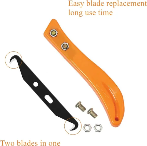 Vista 4 de Headley Tools Cuchillo utilitario de hoja de gancho, herramienta de extracción de agarre de golf con cuchillas para regriptar palos de golf