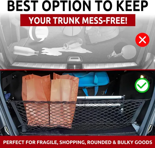 Vista 4 de Red de carga para cajuela tipo cubierta para Mercedes Benz GLK250, GLK300, GLK350, 2009, 2010, 2011, 2012, 2013, 2014 y 2015