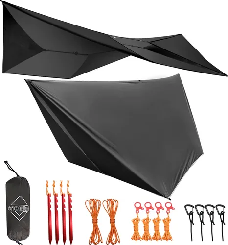 Vista 13 de Onewind Lona de Campamento de Camuflaje de 12×10 pies, Refugio de Lona Billow Ligero Impermeable Toldo para Hamaca para Campamento Sigiloso Ejército