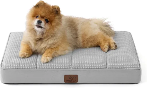 Vista 48 de Bedsure - Cama grande para perros para jaula - Camas planas y cómodas para mascotas con funda extraíble y lavable, alfombrilla ortopédica de espuma