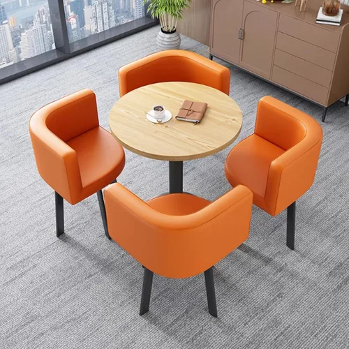 Vista 12 de YVYKFZD Office Reception Room Club Table, Simple Coffee Kitchen Dining Table Set, Round Conference Table, Small Conference Room Tables and Chairs