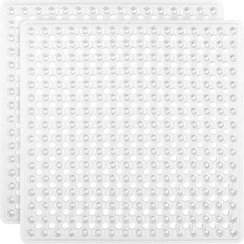 Vista 50 de GORILLA GRIP - Alfombrilla patentada para bañera y ducha, tapete lavable para el piso de la bañera, ventosas y orificios de drenaje para mantener