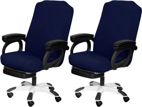 Vista 30 de SARAFLORA Funda para Silla de Oficina - Mediano, Negro - Funda Extraíble para Silla de Computadora para Silla de Oficina con Cremallera para Silla