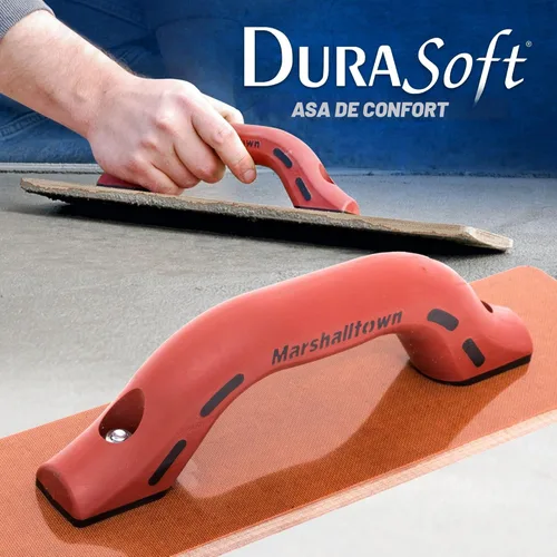 Vista 7 de MARSHALLTOWN Flotador de mano de resina, 16 x 3-1/2 pulgadas, mango DuraSoft, resina de lona laminada, herramienta de hormigón, funciona fácilmente