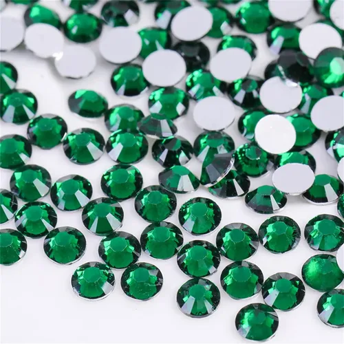 Vista 16 de 1000 diamantes de imitación SS20 de 0.197 in con parte trasera plana de cristal transparente, gemas redondas de cristales para arte de uñas