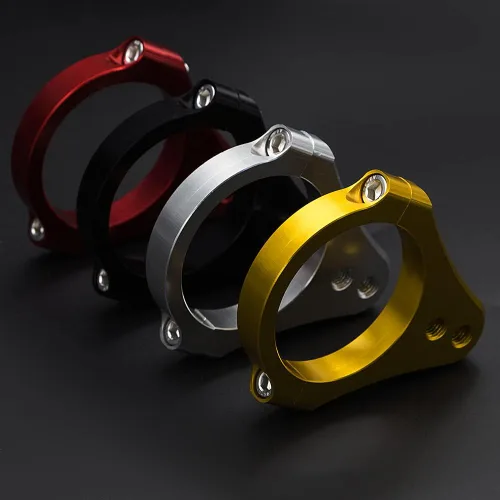 Vista 6 de 31mm de diámetro abrazadera de montaje de horquilla universal de amortiguador de dirección de aluminio para motocicleta (Negro)