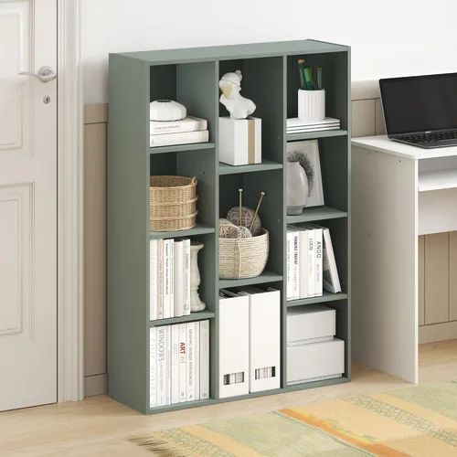 Vista 186 de Furinno - Estantería de cubos de 5 niveles serie Luder para libros y almacenamiento, color negro