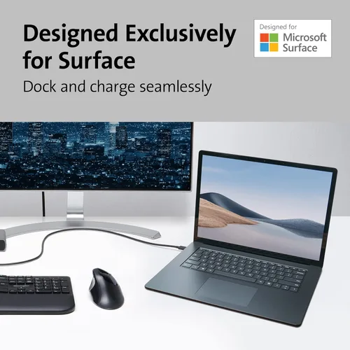 Vista 2 de Kensington Estación de acoplamiento SD5750T Thunderbolt 4 para Microsoft Surface Pro 10/9/8/7 y 13" y Surface Laptop Studio (K37899NA)