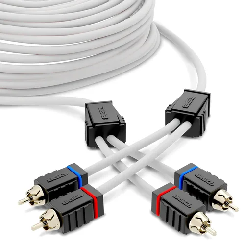 Vista 6 de DS18 MOFCR-1F2M 1 Hembra 2 Macho Altavoz de Audio para Coche Marino Estaño OFC RCA Y Splitter Adaptador Cable Conector