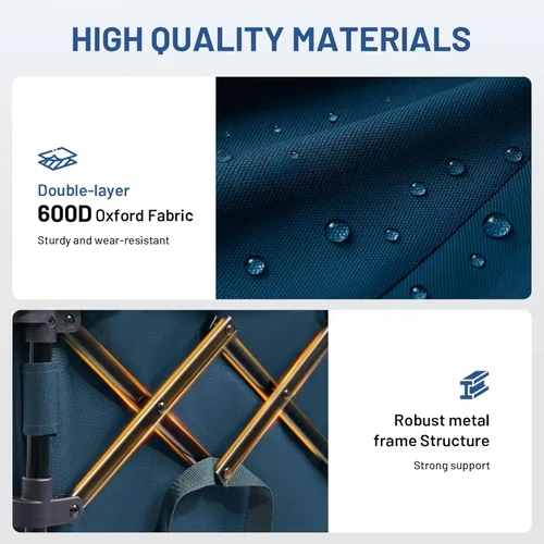 Vista 4 de Carrito plegable Timber Ridge con frenos, carro de compras plegable de gran capacidad de 200L, compacto y portátil, fácil de transportar