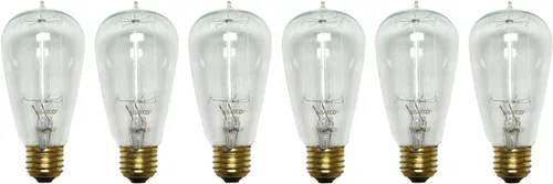 Satco S2413 - Filamento estilo jaula de 40 W, 120 V, estilo vintage (6 bombillas incandescentes)