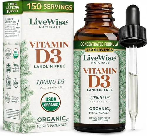 Vista 11 de Vitamina D3 y Vitamina K2 Gotas Líquidas. Bebé Vitamina D Gotas para Bebés con Vitamina K para una absorción óptima. Suplemento de vitamina D3 K2