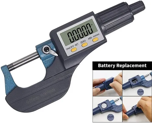 Vista 5 de Micrometro Digital Electrónico Exterior, Micrómetro Digital 0-1"/25MM Rango de Medición, Herramientas de Medición Profesionales Pulgadas/Sistema