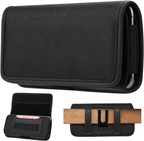 Funda horizontal universal para teléfono celular con clip de cinturón para teléfono móvil - XL