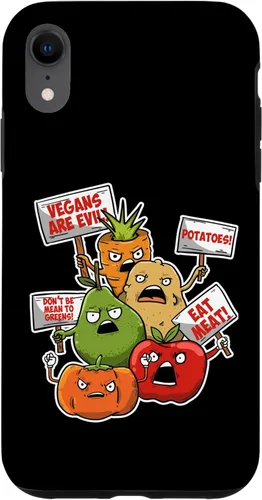Vista 24 de iPhone 16 Veggie Protest Funny Sayings Vegetable Puns Vegan Jokes Gift Case