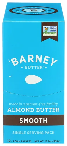 Vista 10 de Barney Butter Paquetes de bocadillos de mantequilla de almendras, Bare Smooth, 0.6 onzas (paquete de 24), sin azúcar ni sal añadida, almendras sin