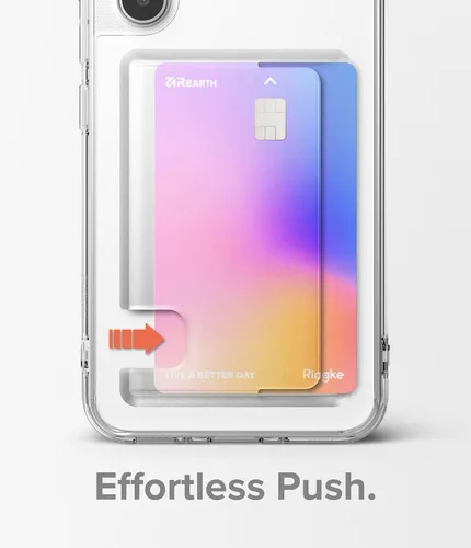 Vista 6 de Ringke Fusion Card [Cartera transparente] Compatible con Samsung Galaxy A54 Case 5G, parte trasera dura con tarjetero integrado para teléfono funda