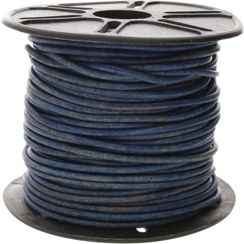Vista 64 de The Beadsmith Cordón de cuero – Negro – Bobina de 0.039 in – 5 yardas/5.0 ft – Tanga de cuero indio ideal para trenzar, cuentas, collares, cordones