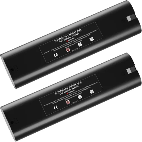 2 Pack Mejora a 3600mAh 9000 Reemplazo para batería de 9,6V de Makita Compatible con batería de 9,6V de Makita Ni-MH Compatible con 9000 9033