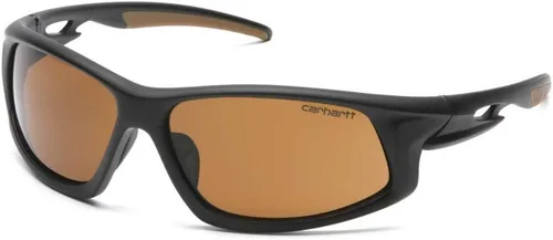 Vista 8 de Carhartt Ironside Safety Glasses, Retail Clamshell Packaging, Black/Tan Frame, Sandstone Bronze Anti-Fog Lens