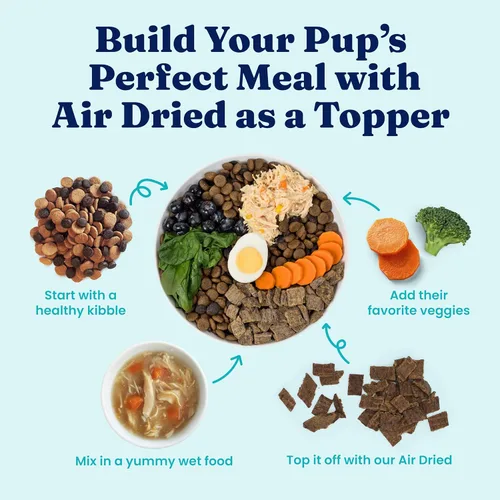 Vista 6 de Solid Gold Complementos de Comida para Perros Secada al Aire para Alimentos Secos – Golosinas saludables para perros con carne de res real