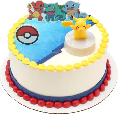 Vista 8 de DecoSet® Pokémon Decoración de Pastel de Pikachu con Luz, Juego de Decoración de 3 Piezas, Decoraciones de Cumpleaños Para Pasteles de Todos