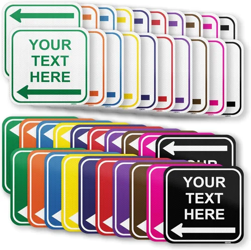 Vista 17 de Letrero de metal rectangular vertical personalizable (1/2 blanco), 10 x 14 pulgadas, lámina 3M. Aluminio libre de óxido 040, agujeros incluidos