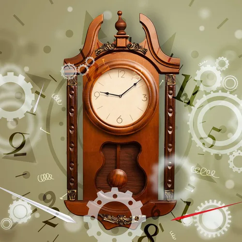 Vista 3 de Hicarer Mecanismo de reloj de péndulo de repuesto para bricolaje, movimiento de reloj de eje largo, péndulo, manecillas de cuarzo, kit de reparación