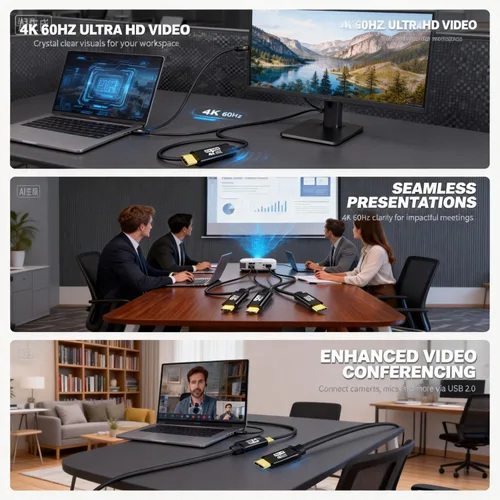 Vista 2 de Cable USB C a C de 25 pies, 100 W 4K60HZ tipo C GEN2x2 (datos USB 3.1), salida de video USB C de USB3.2/USB4.0 carga rápida y sincronización