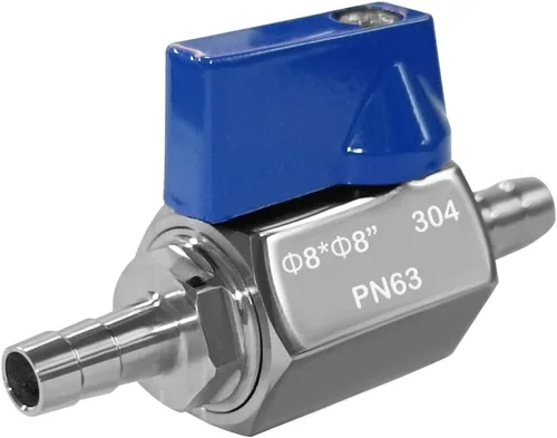 Vista 5 de Beduan Válvula de bola de manguera de 1/2" con rosca interior 304 de acero inoxidable Mini válvula de cierre para agua, gas, combustible, riego por