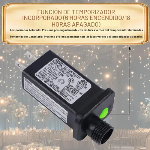 Vista 6 de LJLNION Luces de red de San Valentín, 360 luces LED de 12 pies x 5 pies, cadena de luces de malla conectables, 8 modos de iluminación, adaptador