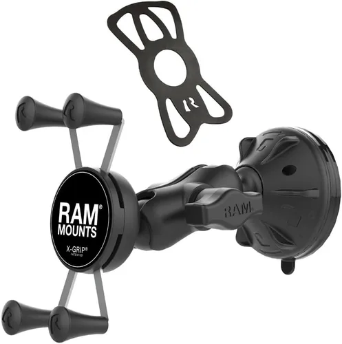 Vista 2 de RAP-B-166-2-UN7U RAM Composite Twist-Lock, soporte para teléfono de montaje de copa por succión, con X-GRIP universal