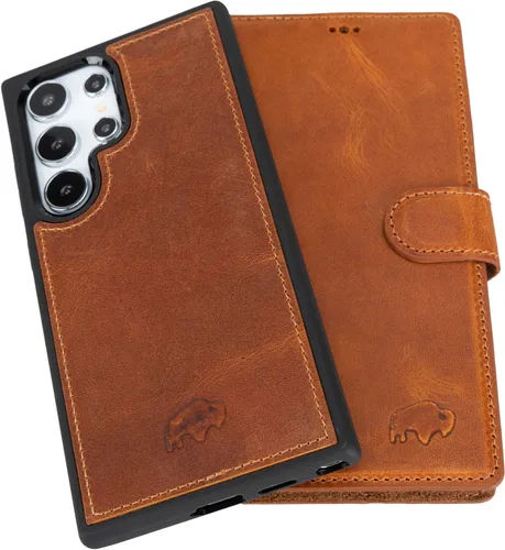 Vista 14 de BLACKBROOK Funda tipo cartera de piel para Samsung S24, extraíble 2 en 1, para carga inalámbrica, 4 ranuras para tarjetas, bolsillos para efectivo e