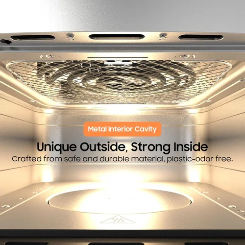 Vista 2 de Iceagle Freidora de aire de acero inoxidable de 9 cuartos de galón - Freidora XXL con ventana de visualización grande, elementos de calentamiento