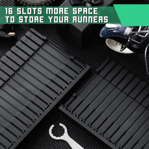 Vista 3 de Wesiti 2 piezas de modelo, estantes de plástico para colocar herramientas para modelos, figuras de acción, pasatiempos, accesorios de bricolaje