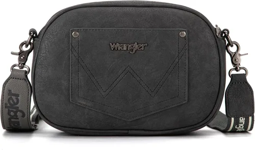 Vista 4 de Wrangler Bolsos cruzados para mujer, bolso de cámara a la moda con correa ancha
