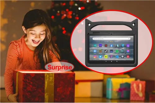 Vista 6 de Funda para tablet de 7 pulgadas para niños, ligera, a prueba de golpes, con asa y soporte para tablet de 7 pulgadas, funda incompatible con iPad