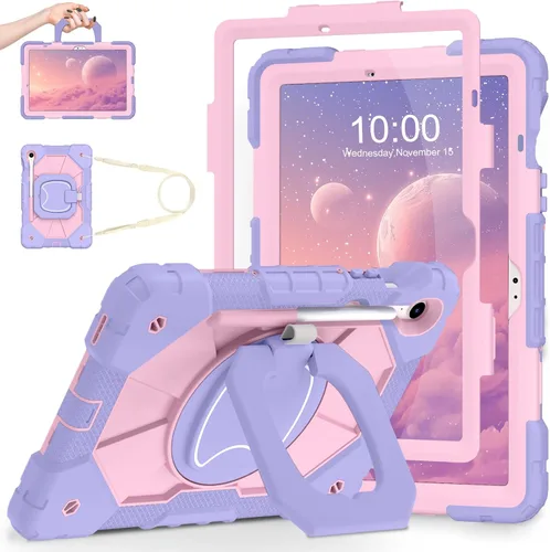 Vista 9 de WESOROL Funda para Samsung Galaxy Tab S10 Lite/S10 FE/S9 FE/S9 10.9/11 pulgadas (2025/2023), Funda para Tableta Galaxy Tab S9 a prueba de golpes