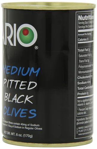 Vista 3 de Mario Camacho Foods - Aceitunas negras bajas en sodio, sin hueso, 6.0 onzas (paquete de 12)