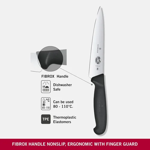 Vista 4 de Victorinox Chef's, Black Fibrox, 6 pulgadas.