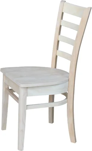 Vista 24 de IC International Concepts Juego de dos sillas auxiliares Emily, color nogal/carbón lavado