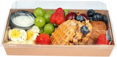 Vista 17 de Restaurantware Matsuri Vision - Bandejas de sushi grandes de 9 x 6 x 1.5 pulgadas, 100 cajas de embalaje de sushi a prueba de grasa, tapas se venden