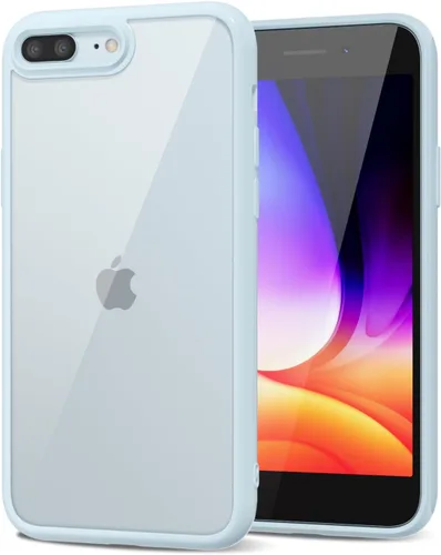 Vista 111 de para iPhone 8 Plus/ 7 Plus Funda Transparente, Funda Híbrida de Teléfono [Plástico Duro y Parachoques de Silicona Suave] Cubierta Protectora delgada