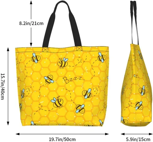 Vista 5 de Bolsa de mano para mujer, bolsa de playa grande, reutilizable, bolsa de comestibles, bolsa de hombro casual, bolsa de mano para compras, viajes