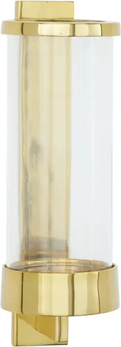 Vista 7 de Deco 79 Aplique de pared de vela individual de metal de aluminio, 5 "x 7" x 16 ", dorado