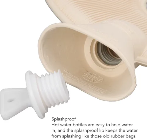 Vista 4 de Bolsa de agua caliente para el cuello, botella de agua caliente de goma en forma de U, calentador de cuello, almohada térmica con funda de forro