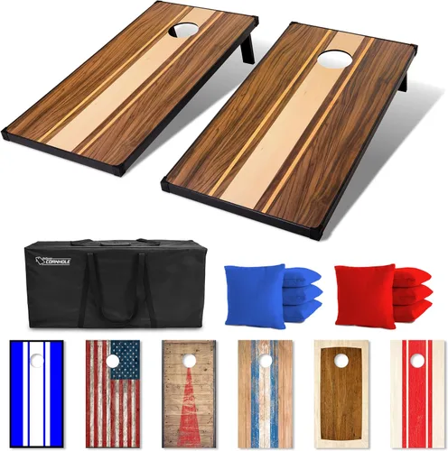 Vista 12 de GoSports Juego de tablas de Cornhole portátil clásico con 8 bolsas