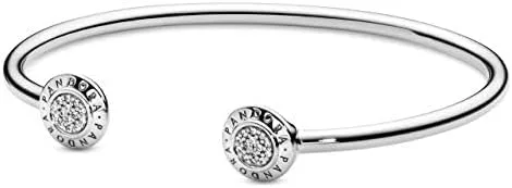 PANDORA Pulsera de circonita cúbica distintiva de joyería en plata de ley