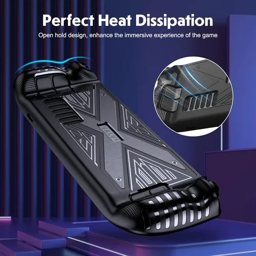 Vista 5 de Case for Steam Deck SENQAO TPU Protective Cover Case Compatible with Steam Deck Shock-Absorption Non-Slip and Anti-Scratch Design Cover Protector